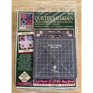 JoAnn Limited Ed. 1997 Quilter's Garden Quilt BOM August Daisy w June Tailor Mat